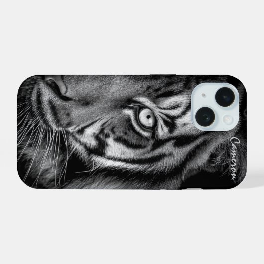  Tiger Phone Case – Customizable iPhone 15ケース (裏面横)