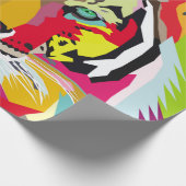 Tiger Pop Art Portraitart, pop, tiger, animal, fac ラッピングペーパー (角)