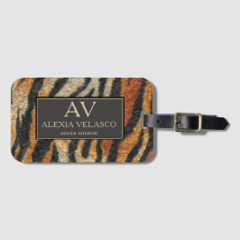 Tiger Print Elegant Wildlife Luxury ラゲッジタグ