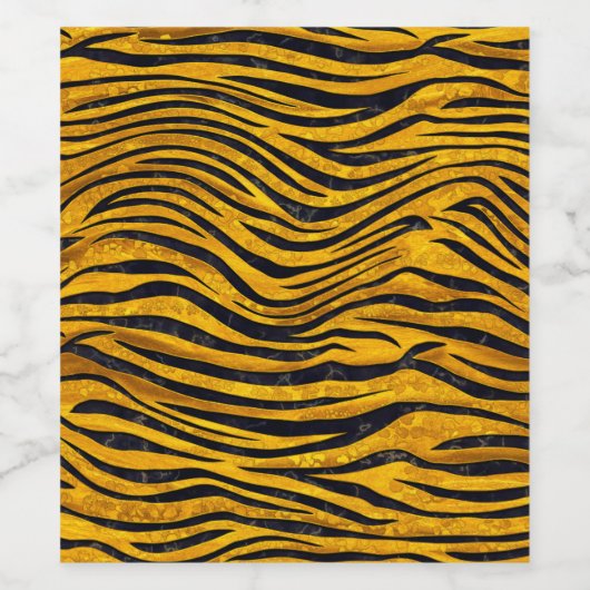 Tiger Print - Gold Clusters ワインラベル (シングルラベル)
