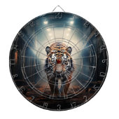 Tiger prowling in surreal forest No 2 ダーツボード (正面)