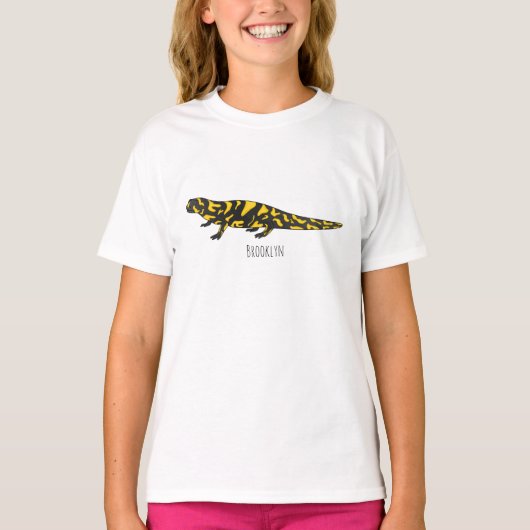 Tiger salamander cartoon illustration  tシャツ (正面)