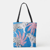 Tiger seamless pattern,wild animal background,tren トートバッグ (裏面)