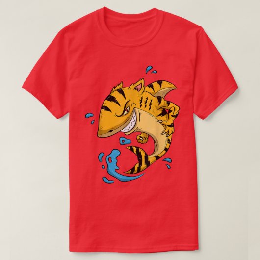 Tiger SharkTigershark男の子男の子捕食動物のpres Tシャツ (デザイン正面)