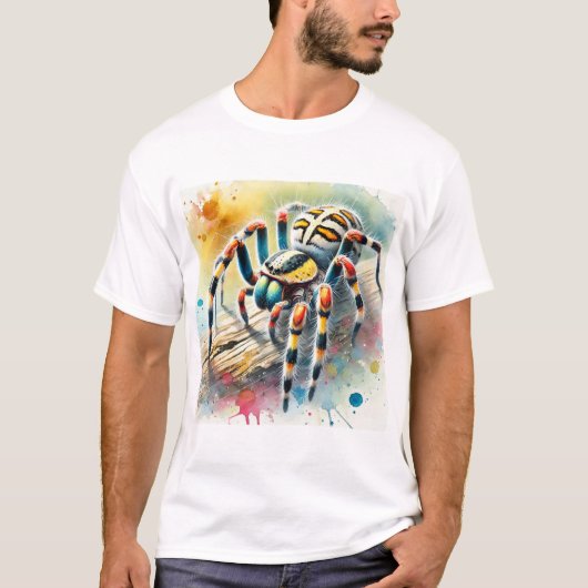 Tiger Spider 260824AREF109 - Watercolor Tシャツ (正面)