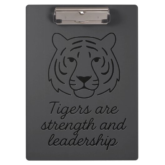 Tiger Spirit：強さとリーダーシップ クリップボード (正面)