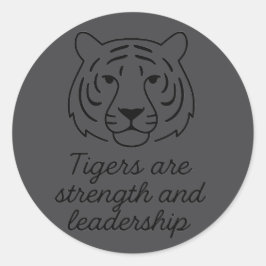 Tiger Spirit:強さとリーダーシップ ラウンドシール