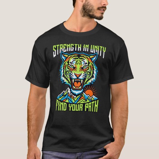 Tiger Strength Unity Shirt – Front Back Graphic  Tシャツ (正面)