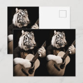 Tiger Strings – エレガントな音楽アート ポストカード (正面/裏面)