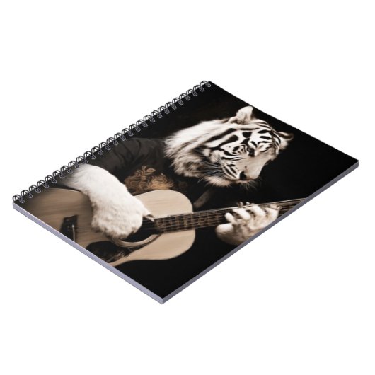 Tiger Strings – Elegant Musical Art ノートブック (左側)