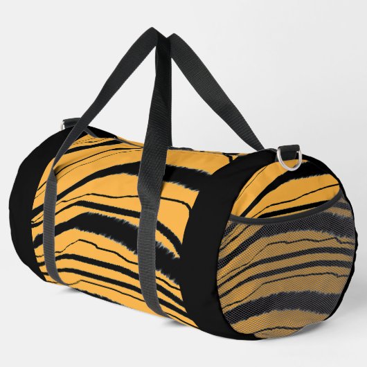 Tiger Stripe Print Athletic Gym Travel Carry On  ダッフルバッグ (右コーナー)