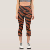 Tiger Stripe Wild Pattern カプリレギンス (正面)