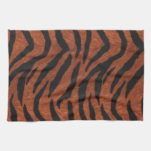 Tiger Stripe Wild Pattern キッチンタオル (横)