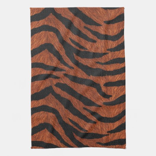 Tiger Stripe Wild Pattern キッチンタオル (縦)
