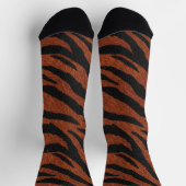 Tiger Stripe Wild Pattern ソックス (上部)