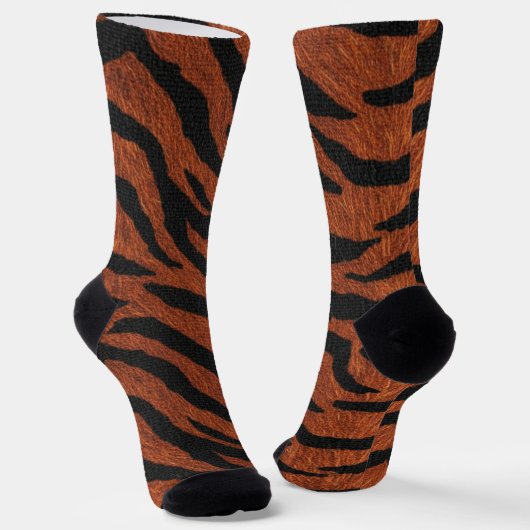 Tiger Stripe Wild Pattern ソックス (傾斜あり)