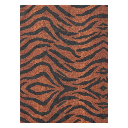 Tiger Stripe Wild Pattern テーブルクロス (正面)