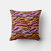 Tiger Stripes Animal Print Bold& Glamorous クッション (裏面)