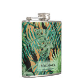 Tiger Stripes Jungle Camouflage Personalised フラスク (右)