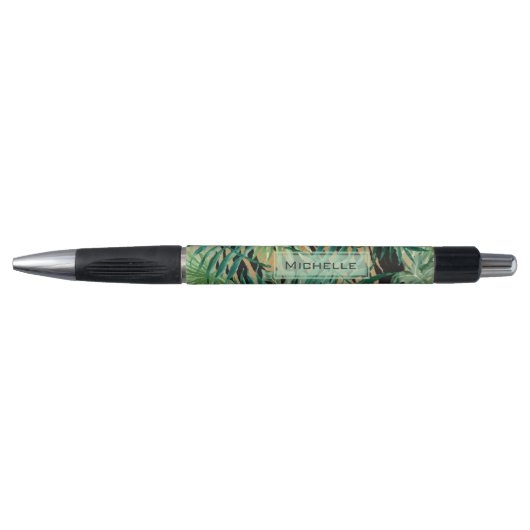 Tiger Stripes Jungle Camouflage Personalised ボールペン (正面)