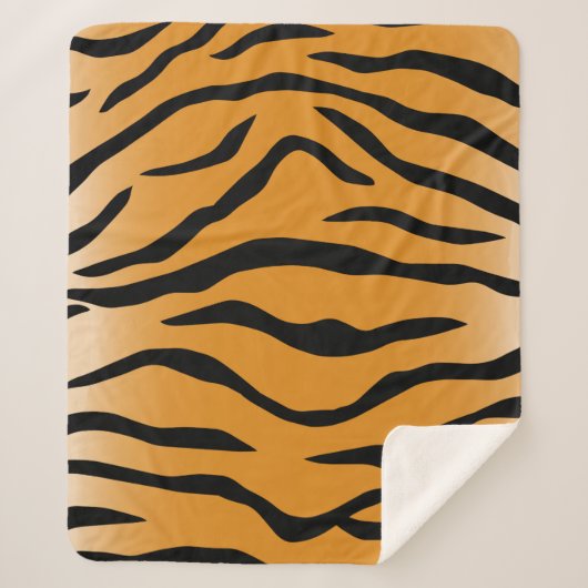 Tiger stripes pattern シェルパブランケット (正面)