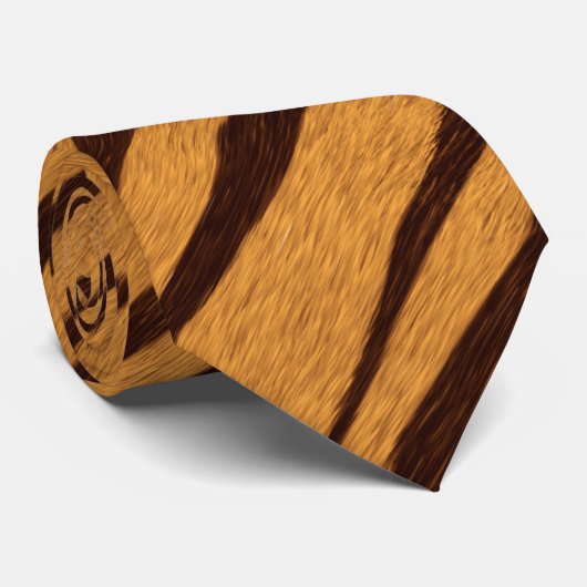 Tiger Stripes Skin Pattern Personalize ネクタイ (ロール)