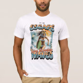Tiger Surfer Escape Design Tシャツ (正面)