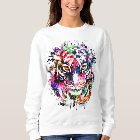 Tiger Sweatshirt - Tiger カラフル Sweatshirt スウェットシャツ (正面)
