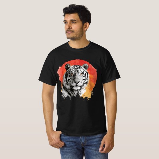 Tiger symbol of courage.  T-Shirt Tシャツ (正面フル)