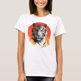 Tiger symbol of courage.  T-Shirt Tシャツ