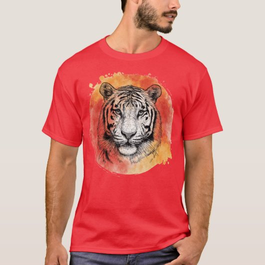 Tiger symbol of courage.  T-Shirt Tシャツ (正面)