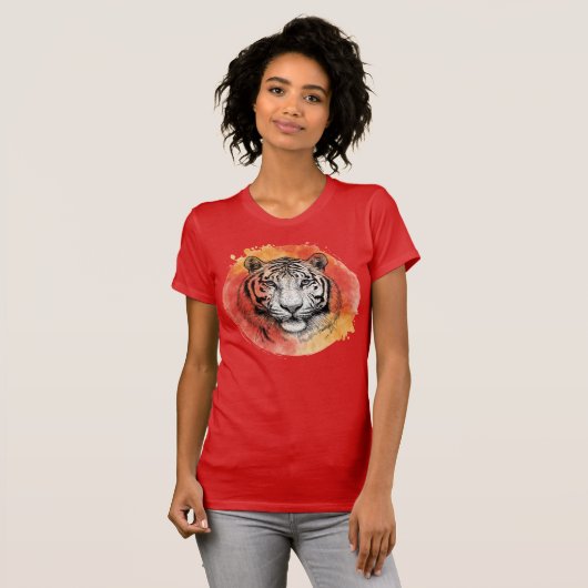 Tiger symbol of courage. T-Shirt Tシャツ (正面フル)