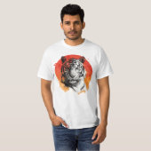 Tiger symbol of courage.  T-Shirt Tシャツ (正面フル)