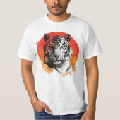 Tiger symbol of courage.  T-Shirt Tシャツ (正面)
