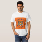 Tiger Tシャツオレンジ&ブルー Tシャツ (正面フル)