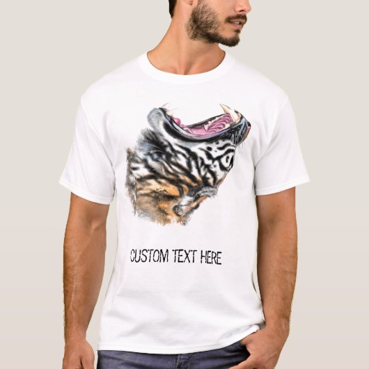 Tiger Tシャツスケッチ – テキスト Tシャツ (正面)