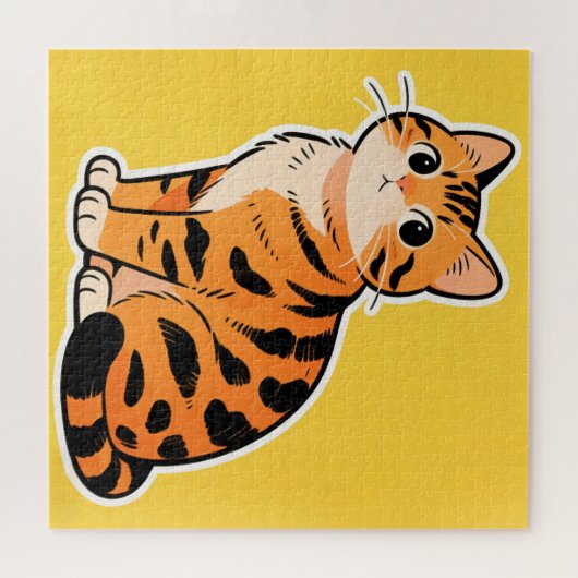 Tiger Tabby Cat Puzzle ジグソーパズル (横)