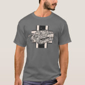 Tiger Tank Iron Cross - WW2 Germany Panzer Tシャツ (正面)