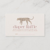 Tiger Taupe Baby Shower Diaper Raffle Ticket エンクロージャーカード (正面)
