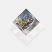 Tiger tech themed birthday party napkins 縁ありカクテルナプキン (角)