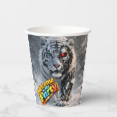 Tiger tech themed birthday party paper cup 紙コップ (正面)