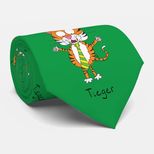 Tiger Tie Cute Funny ネクタイ (ロール)