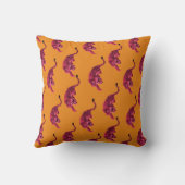 Tiger - Vibrant Pink クッション (裏面)