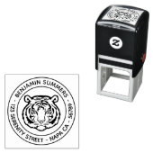 Tiger, Wild Cat Round Address セルフインキングスタンプ (インサイチュ)