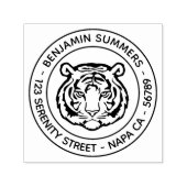 Tiger, Wild Cat Round Address セルフインキングスタンプ (デザイン)