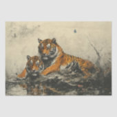 Tiger Wild Spirit - Decopage - 薄葉紙 (正面)