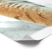 Tiger Winter Nature Photo Snow Mountains Poster ポスター (角)