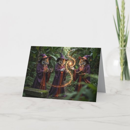Tiger Witch Halloween Card シーズンカード (正面)