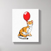 Tiger with Balloon キャンバスプリント (正面)