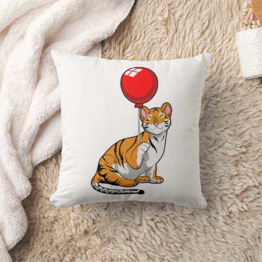 Tiger with Balloon クッション (ブランケット)